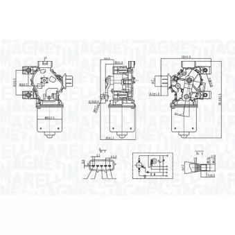 Moteur d'essuie-glace MAGNETI MARELLI OEM 288A53268R