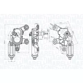 Moteur d'essuie-glace MAGNETI MARELLI OEM 4F9955711B