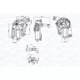 Moteur d'essuie-glace MAGNETI MARELLI 064074000010 pour MITSUBISHI L 1.2 THP 130 - 130cv