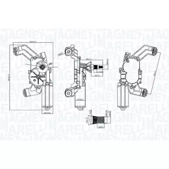 Moteur d'essuie-glace MAGNETI MARELLI 064075900010