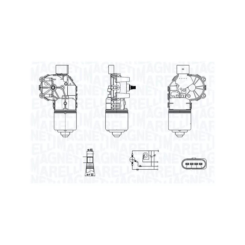 Moteur d'essuie-glace MAGNETI MARELLI 064350006010 - Visuel 1