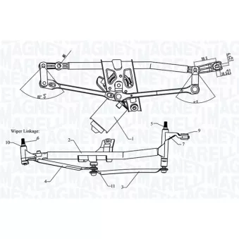Système de nettoyage des vitres MAGNETI MARELLI OEM 46421594