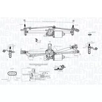 Système de nettoyage des vitres MAGNETI MARELLI OEM 6Q1955113A