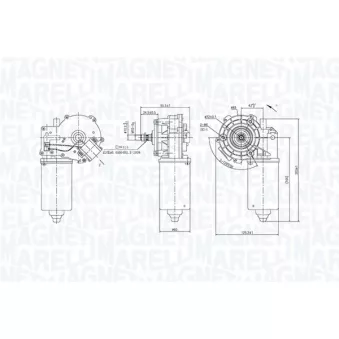 Moteur d'essuie-glace MAGNETI MARELLI 064360800010