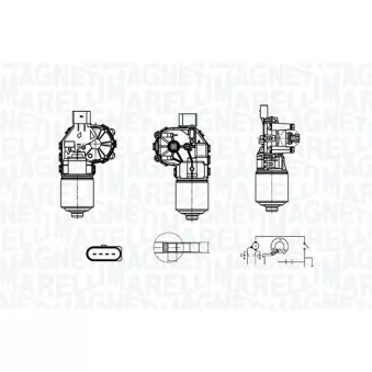 Moteur d'essuie-glace MAGNETI MARELLI 064380000010 pour VOLKSWAGEN PASSAT 2.0 TDI 4motion - 200cv