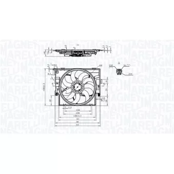 Ventilateur, refroidissement du moteur MAGNETI MARELLI 069422829010 pour BMW Série 3 318 d - 136cv