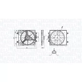MAGNETI MARELLI 069422894010 - Ventilateur, refroidissement du moteur