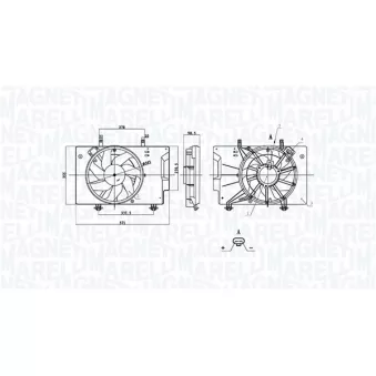MAGNETI MARELLI 069422898010 - Ventilateur, refroidissement du moteur