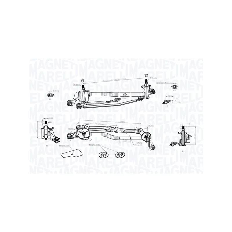 Tringlerie d'essuie-glace MAGNETI MARELLI 085570714010 - Visuel 2
