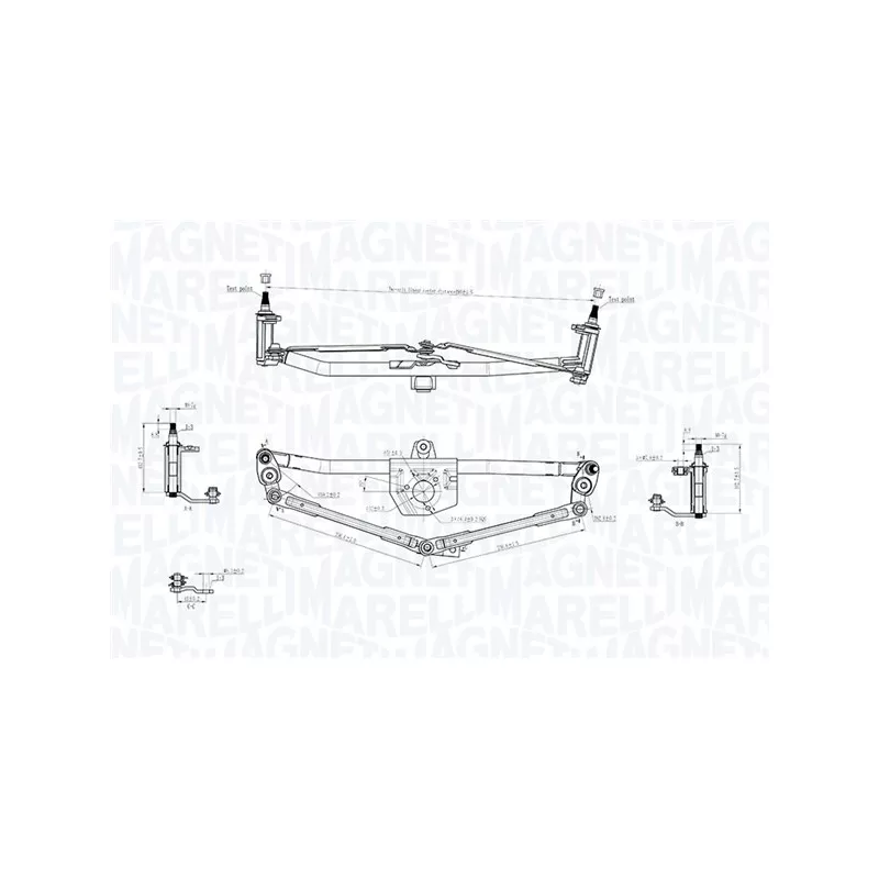 Tringlerie d'essuie-glace MAGNETI MARELLI 085570720010 - Visuel 1