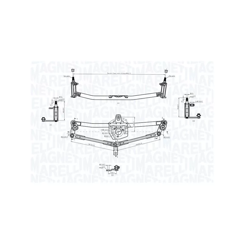 Tringlerie d'essuie-glace MAGNETI MARELLI 085570734010 - Visuel 2