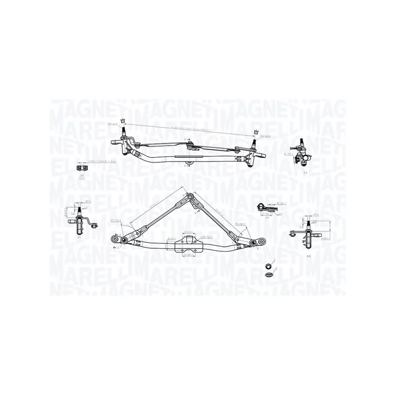 Tringlerie d'essuie-glace MAGNETI MARELLI 085570744010 - Visuel 2