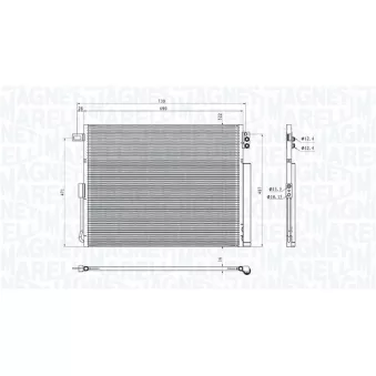 Condenseur, climatisation MAGNETI MARELLI 350203010800