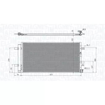 Condenseur, climatisation MAGNETI MARELLI OEM 4G0260403P
