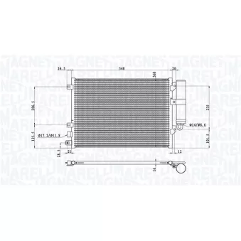 Condenseur, climatisation MAGNETI MARELLI OEM 8200778910