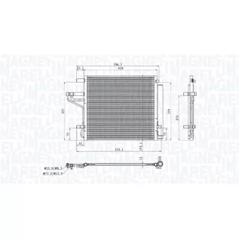 Condenseur, climatisation MAGNETI MARELLI 350203107300