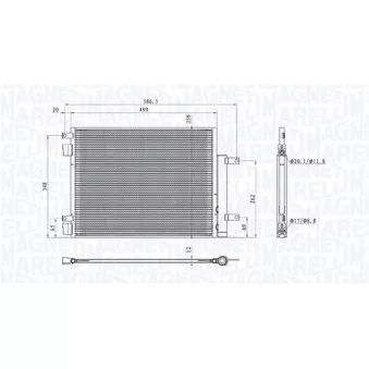 Condenseur, climatisation MAGNETI MARELLI 350203107400 pour OPEL KARL 1.0 - 75cv