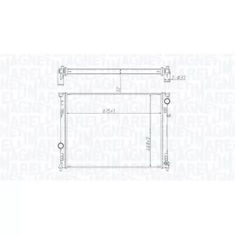 Radiateur, refroidissement du moteur MAGNETI MARELLI 350213221400