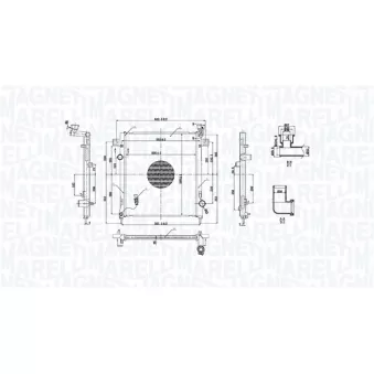 Radiateur, refroidissement du moteur MAGNETI MARELLI 350213221500 pour JEEP CHEROKEE 3.7 V6 Traction intégrale - 213cv