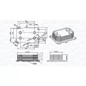 Radiateur d'huile MAGNETI MARELLI OEM 55215005
