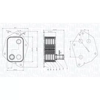 Radiateur d'huile MAGNETI MARELLI OEM 264102A300