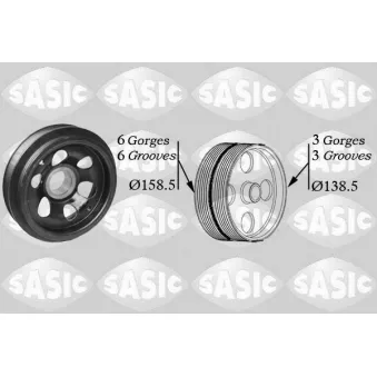 Poulie, vilebrequin SASIC 2150061