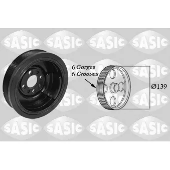 Poulie, vilebrequin SASIC 2150065