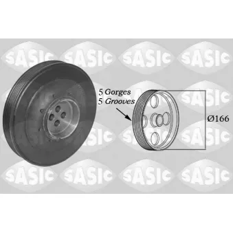 Poulie, vilebrequin SASIC OEM 13470WA011