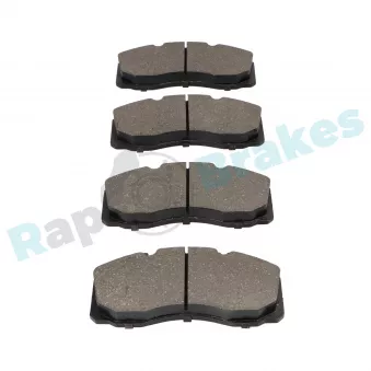 Jeu de 4 plaquettes de frein arrière RAP BRAKES OEM A0034204420