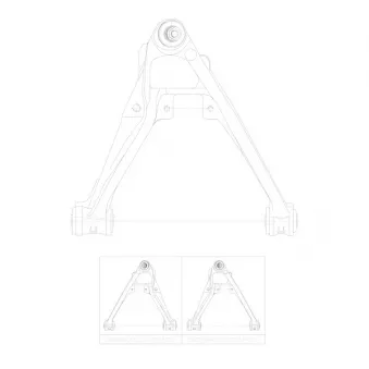 CTR CQ0646R - Triangle ou bras de suspension (train avant)