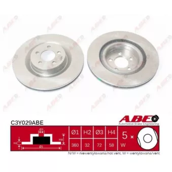 Jeu de 2 disques de frein avant ABE OEM 05290537AB
