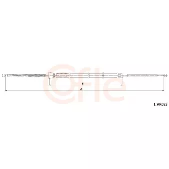 Tirette à câble, frein de stationnement COFLE [1.VK023]