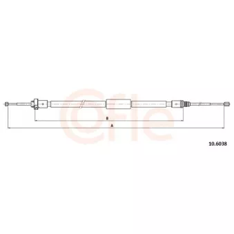COFLE 10.6038 - Tirette à câble, frein de stationnement