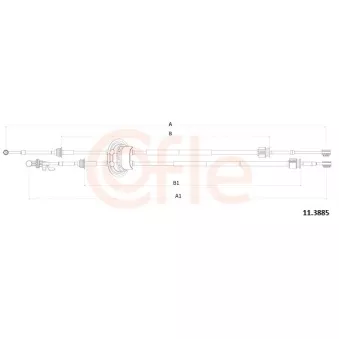 COFLE 11.3885 - Tirette à câble, boîte de vitesse manuelle