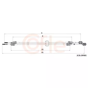 Tirette à câble, boîte de vitesse manuelle COFLE 2CB.OP001 pour OPEL ASTRA 1.6 - 103cv