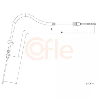 COFLE 92.1.FD037 - Tirette à câble, frein de stationnement