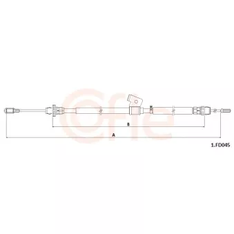 Tirette à câble, frein de stationnement COFLE OEM 2221698