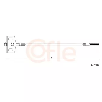 Tirette à câble, frein de stationnement COFLE 92.1.HY010 pour HYUNDAI TUCSON 1.6 CRDi - 116cv