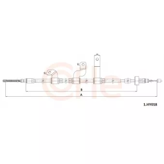 COFLE 92.1.HY018 - Tirette à câble, frein de stationnement