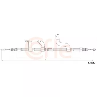 Tirette à câble, frein de stationnement COFLE 92.1.KI017 pour KIA RIO 1.4 CVVT - 109cv