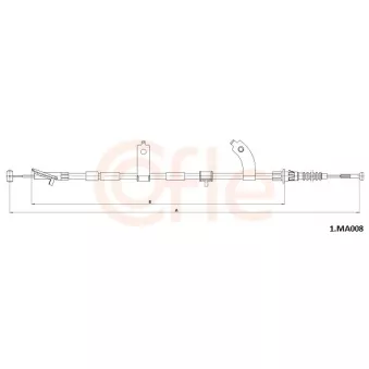 Tirette à câble, frein de stationnement COFLE 92.1.MA008 pour MAZDA 3 1.5 - 120cv