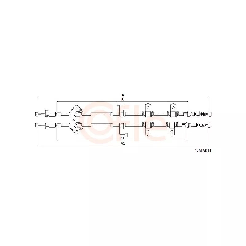 Tirette à câble, frein de stationnement COFLE 92.1.MA011 - Visuel 1
