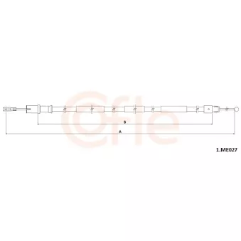 Tirette à câble, frein de stationnement COFLE [92.1.ME027]