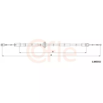 Tirette à câble, frein de stationnement arrière gauche COFLE 92.1.ME032 pour MERCEDES-BENZ VITO 119 CDI / 119 BlueTEC 4x4 - 190cv