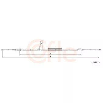 COFLE 92.1.PE013 - Tirette à câble, frein de stationnement