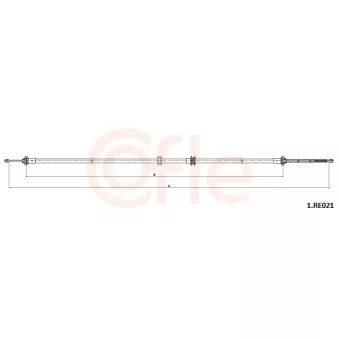 COFLE 92.1.RE021 - Tirette à câble, frein de stationnement