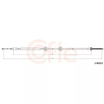 Tirette à câble, frein de stationnement COFLE 92.1.RE022 pour LADA NADESCHDA 1,6 E-TECH 145 - 143cv Tirette à câble, frein de stationnement COFLE 92.1.RE022 pour LADA NADESCHDA 1,6 E-TECH 145 - 143cv