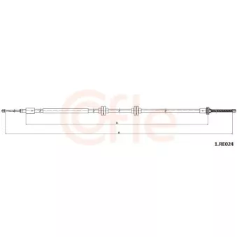 Tirette à câble, frein de stationnement COFLE 92.1.RE024 pour RENAULT CLIO 1.0 SCe 75 - 72cv