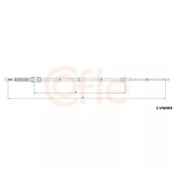 Tirette à câble, frein de stationnement COFLE 92.1.VK004 pour AUDI A1 1.4 TFSI - 122cv