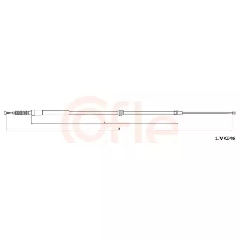 COFLE 92.1.VK046 - Tirette à câble, frein de stationnement